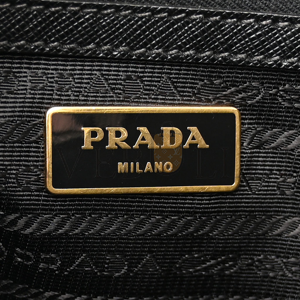 PRADA SAFFIANO LUX EXTRA LARGE GALLERIA DOUBLE ZIP TOTE BLACK (40*30*17cm)