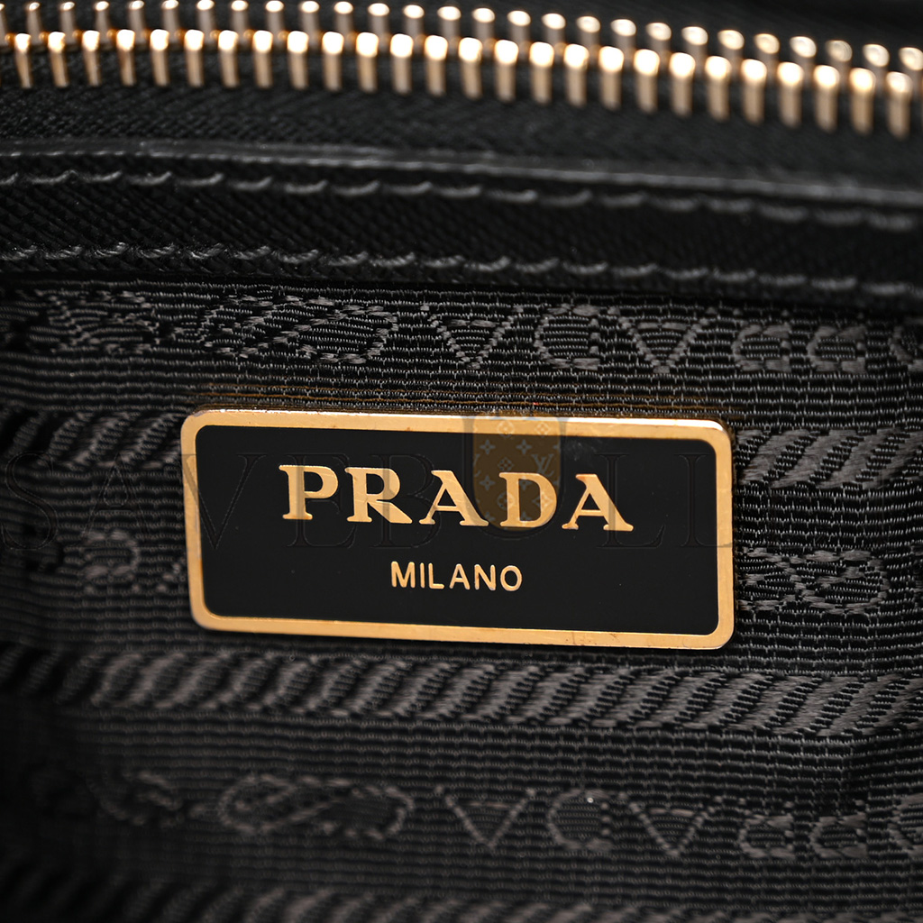 PRADA SAFFIANO LUX LARGE DOUBLE ZIP TOTE BLACK (36*29*18cm)