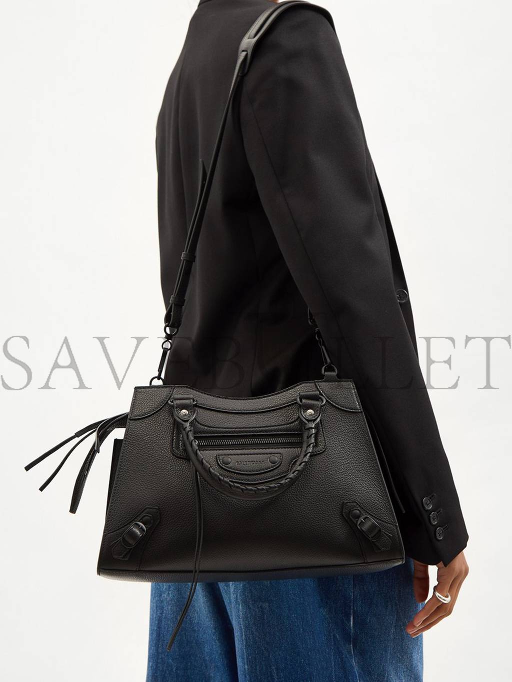 BALENCIAGA BLACK NEO CLASSIC CITY SMALL LEATHER BAG  MATCHESFASHION US (33*20.5*14.5cm)