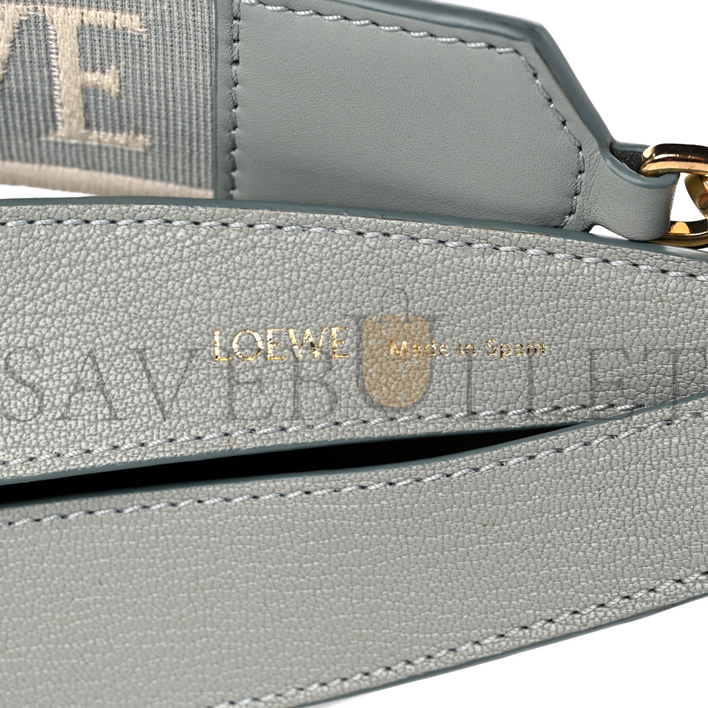 LOEWE SATIN CALFSKIN JACQUARD LUNA BAG ASH GREY (20*17*8cm)