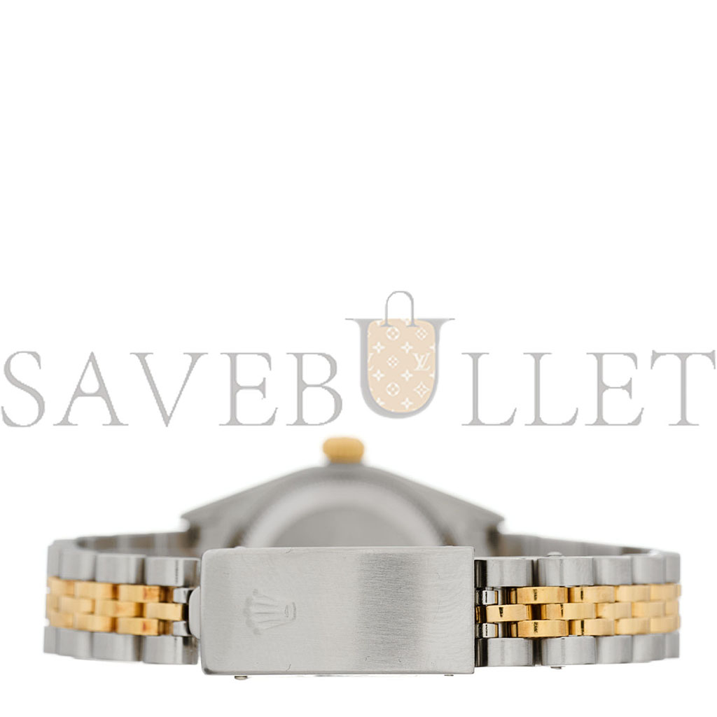 ROLEX STAINLESS STEEL 18K YELLOW GOLD 26MM OYSTER PERPETUAL DATEJUST WATCH CHAMPAGNE 79173